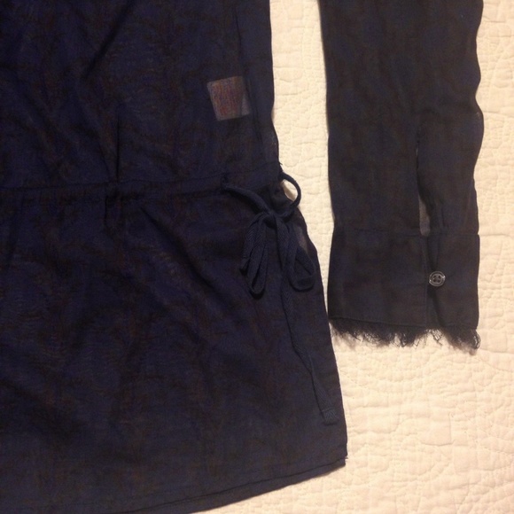 Polo Jeans Co Ralph Lauren Tunic Top LS Sheer - Picture 2 of 8